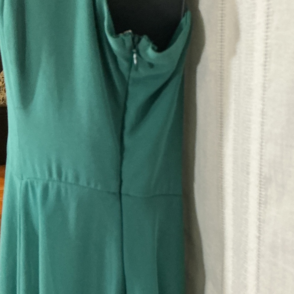 She + Sky Teal Green Maxi Dress Spaghetti Strap Flowy Sleeveless Size M - Picture 6 of 9